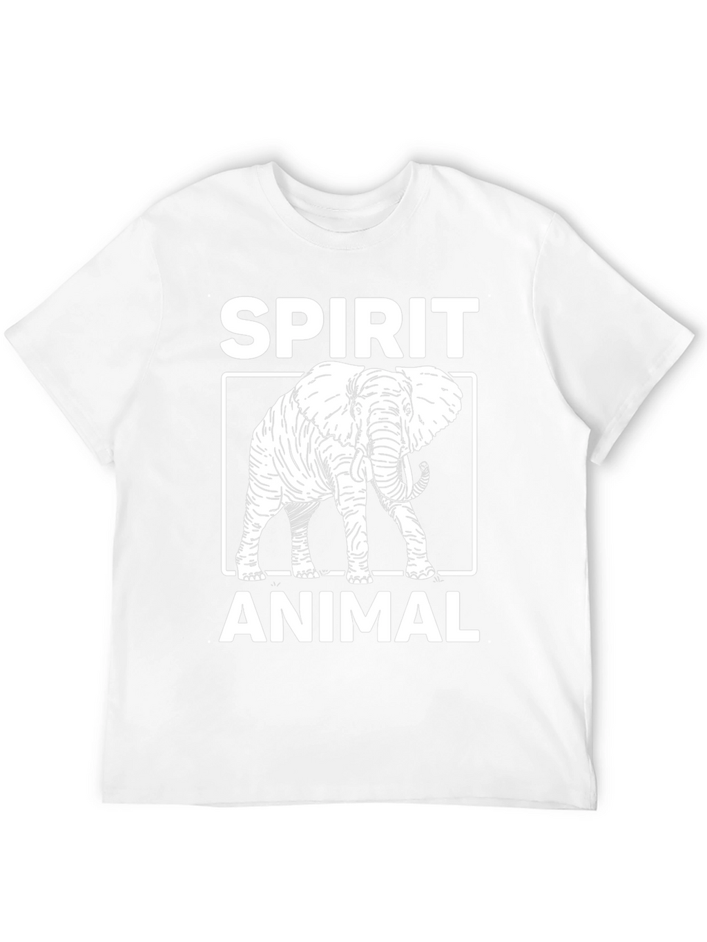 Spirit Animal Elephant Graphic Tee - Black Cotton Blend