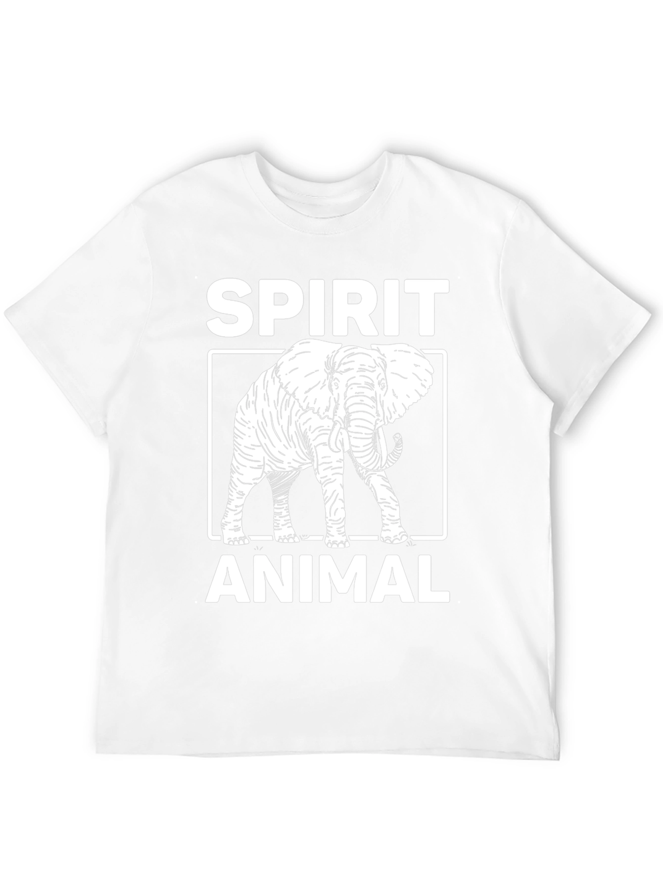 Spirit Animal Elephant Graphic Tee - Black Cotton Blend