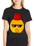 Emoji Wearing a Fez Funny T-Shirt