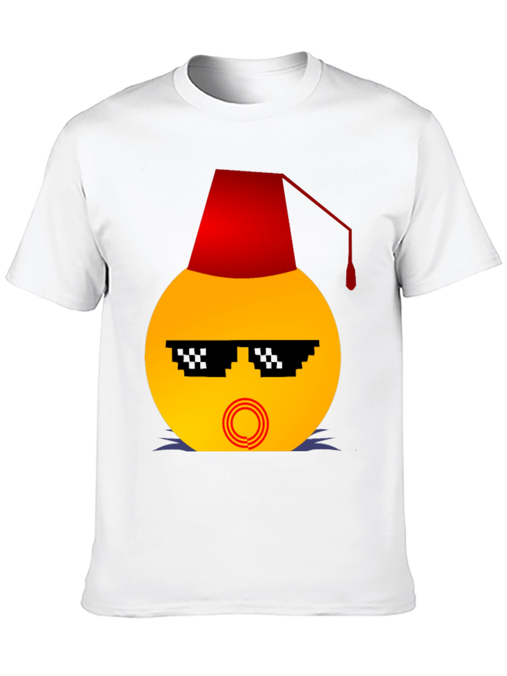 Emoji Wearing a Fez Funny T-Shirt