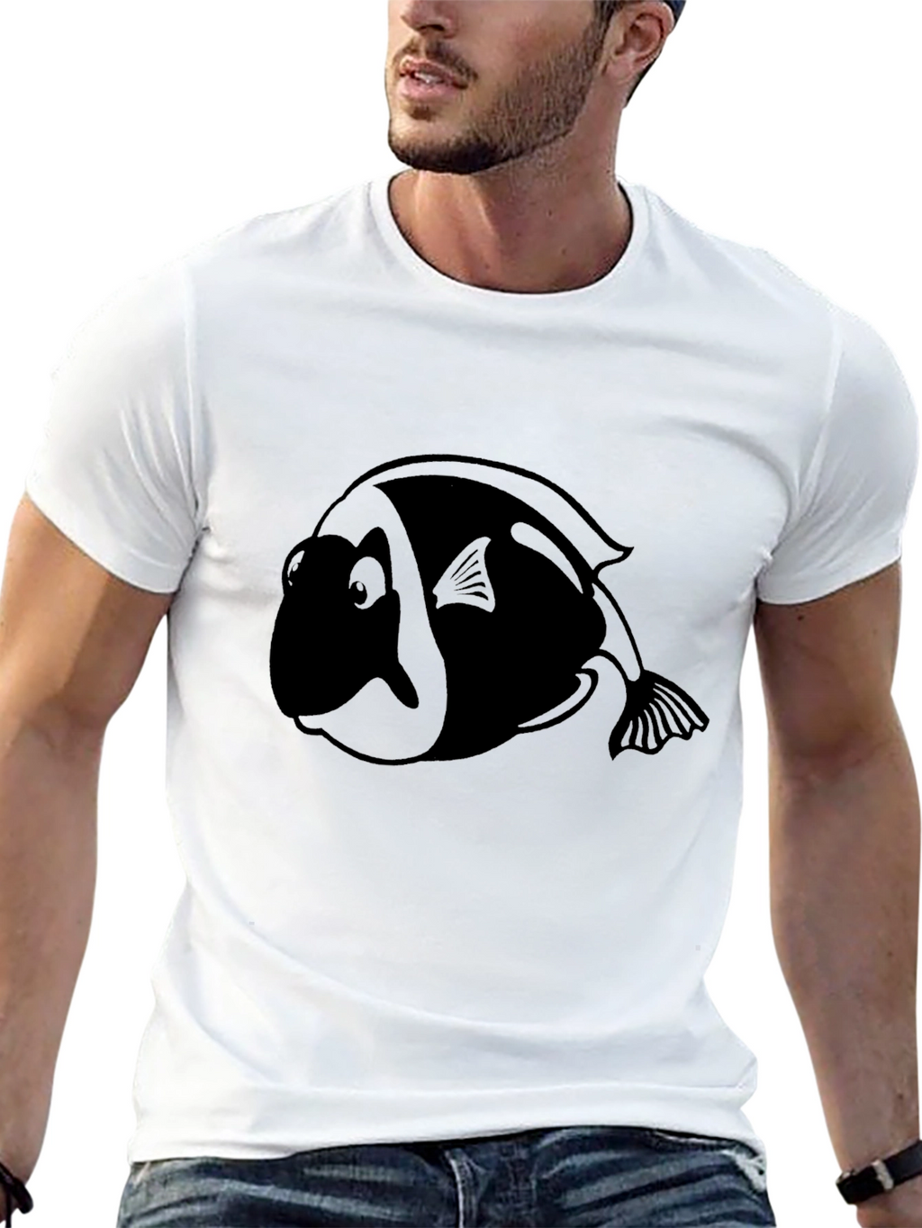 Black Fish Graphic Tee - Casual Comfort