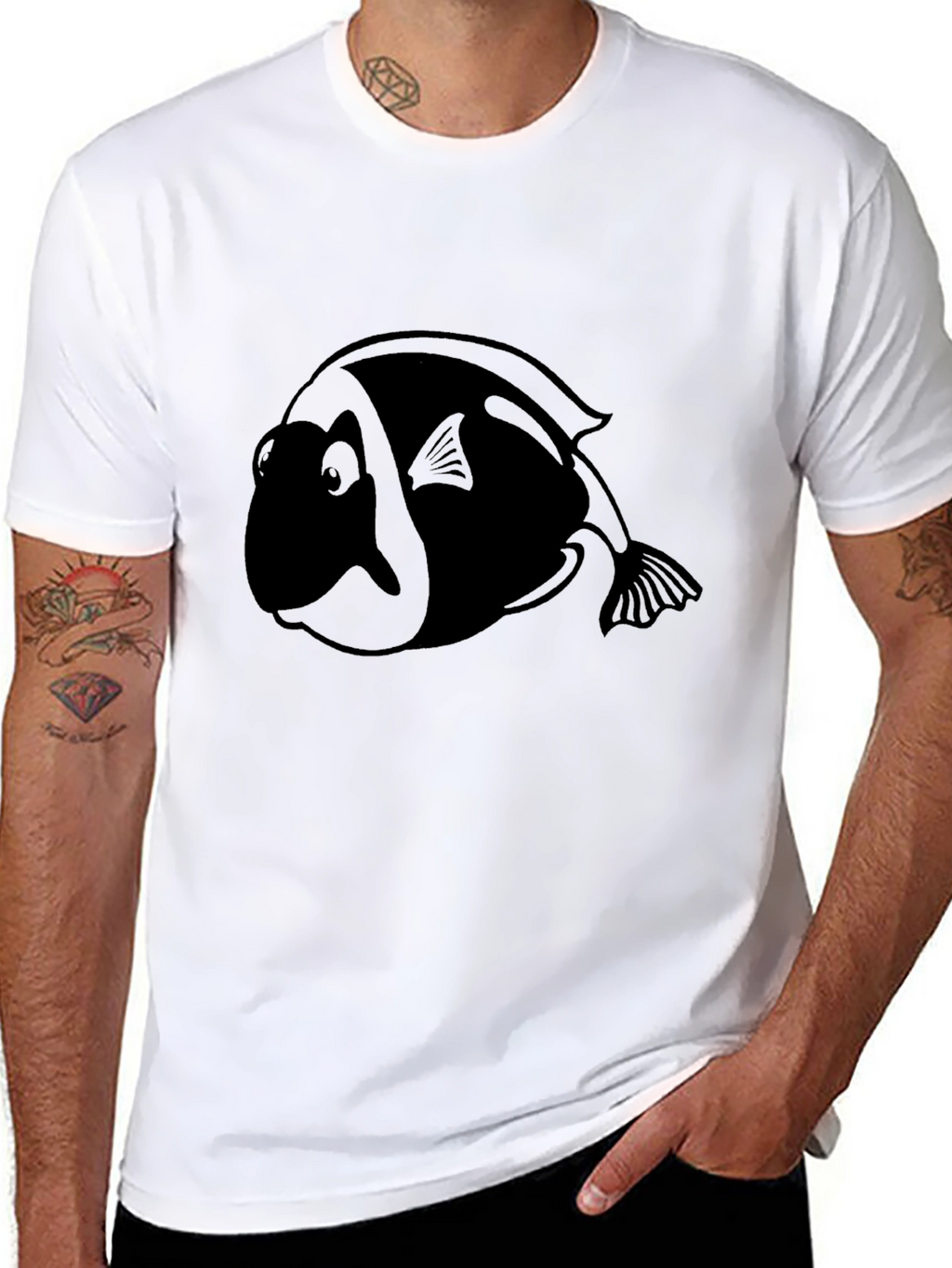 Black Fish Graphic Tee - Casual Comfort