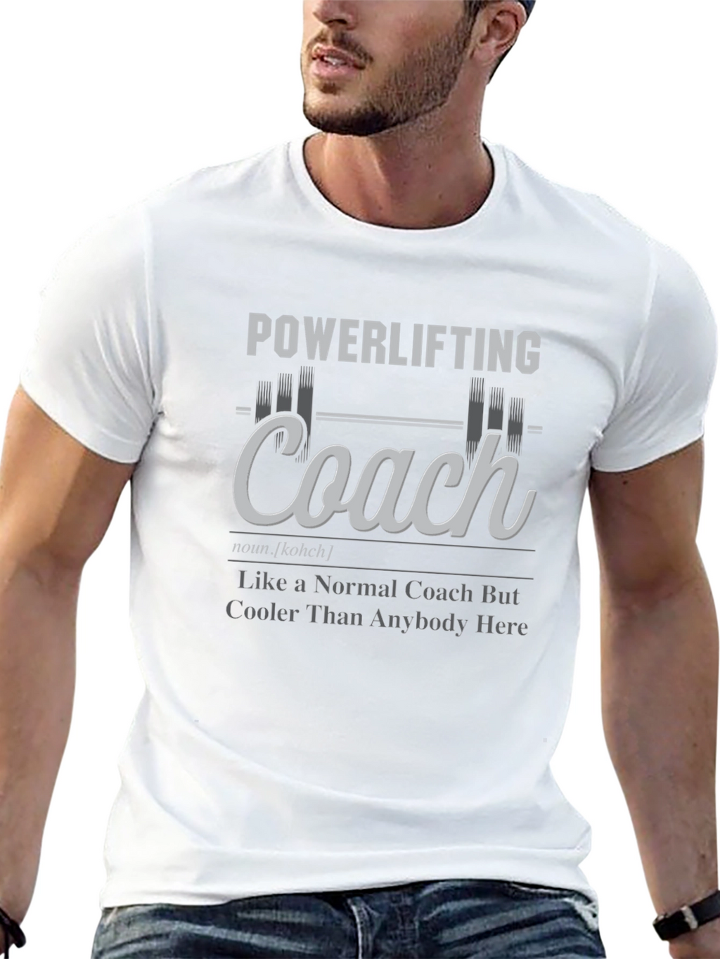 Powerlifting Coach Graphic T-Shirt - Gym Trainer Gift
