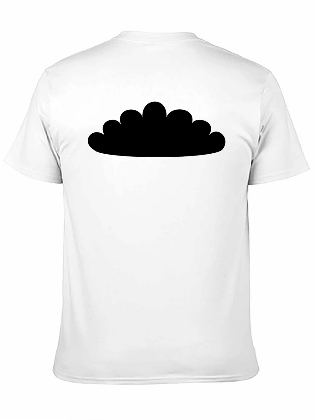 Mens Black T-Shirt - Cloud Silhouette Design