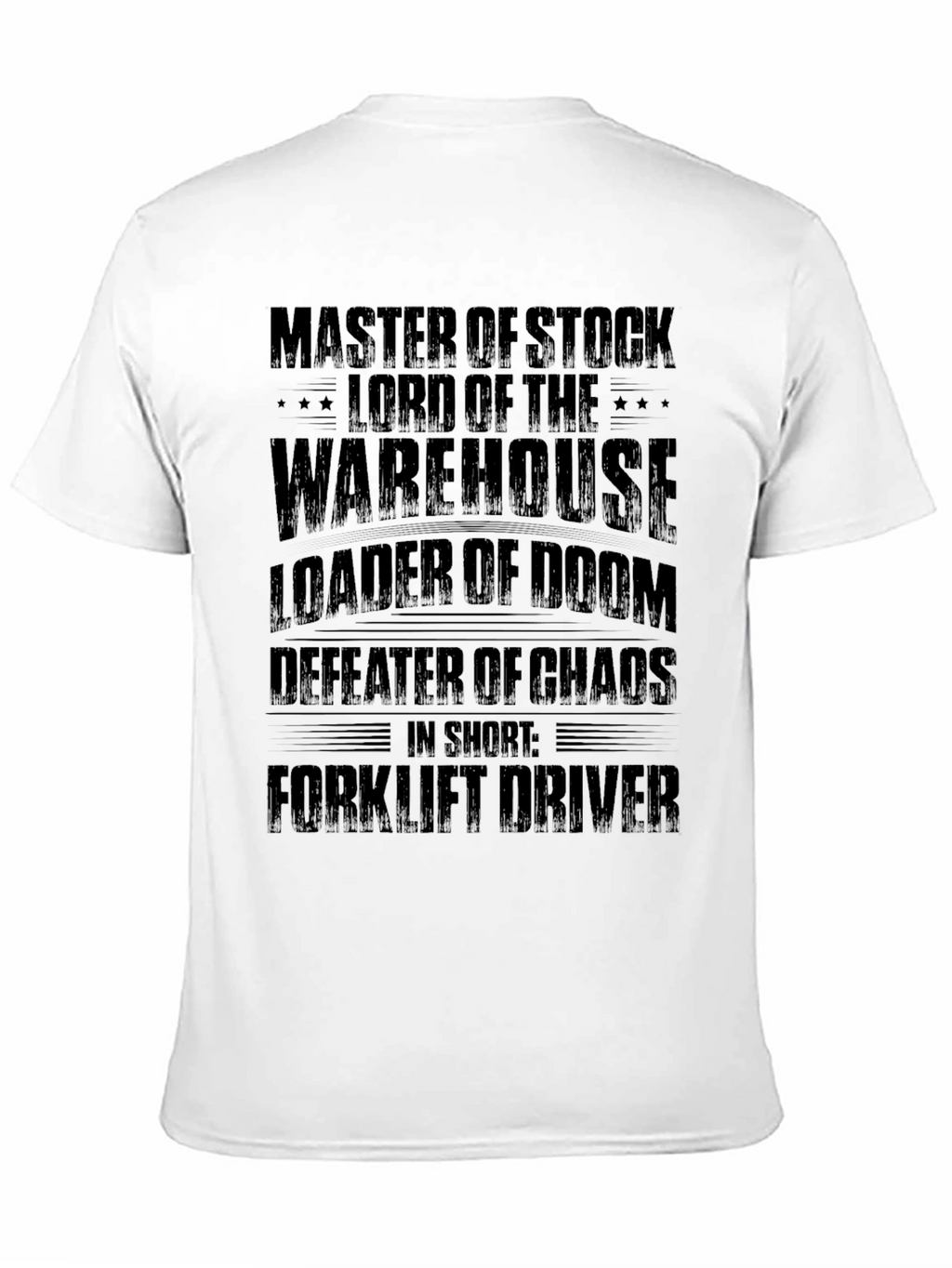 Master of Stock Forklift Driver Black T-Shirt
