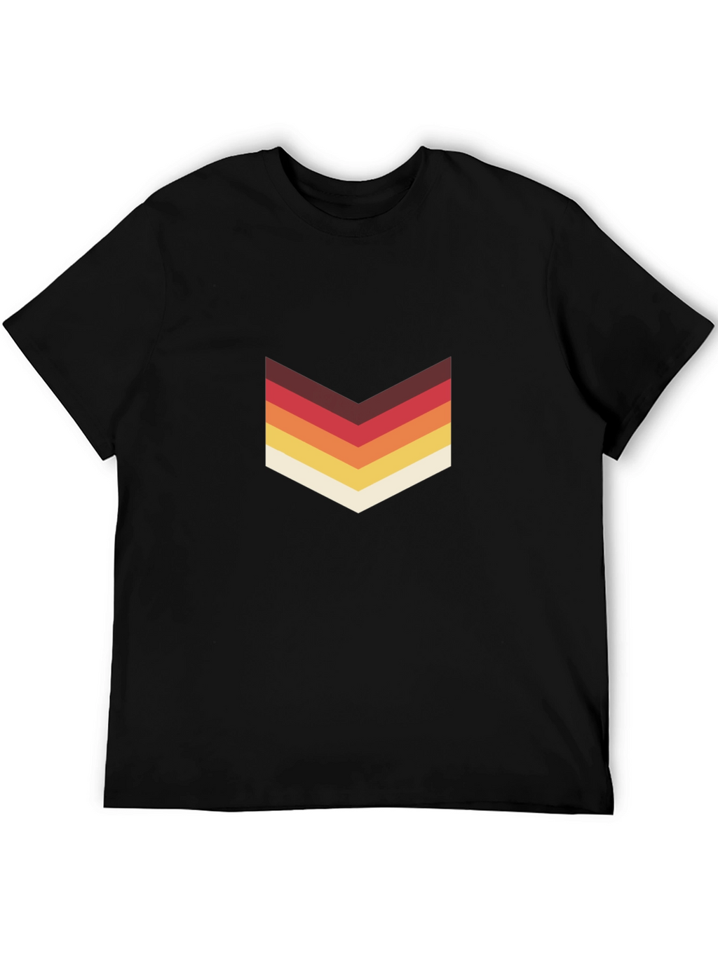 Retro Chevron Graphic Tee - Stylish Casual Wear