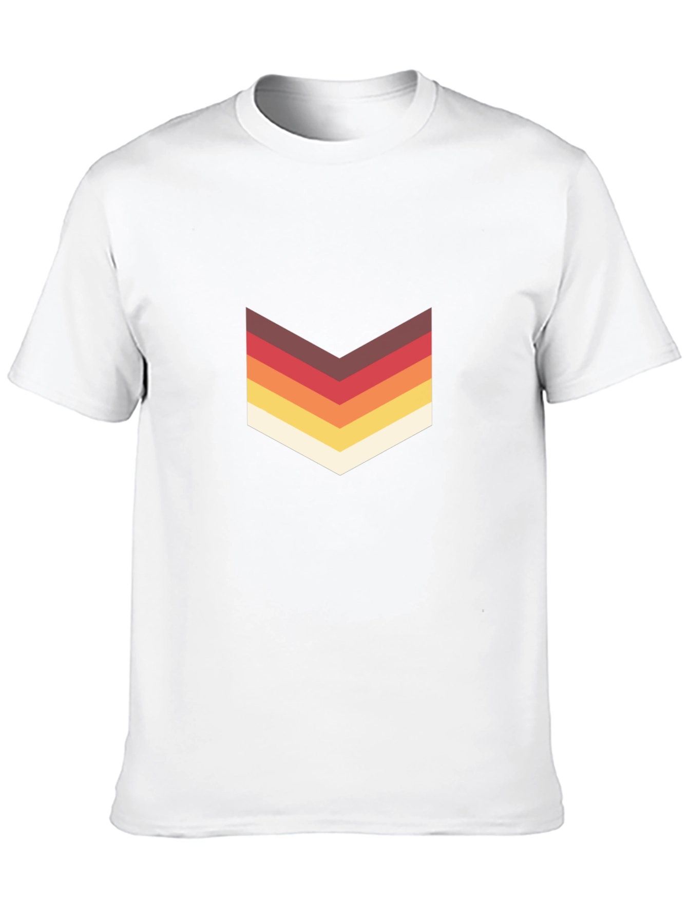 Retro Chevron Graphic Tee - Stylish Casual Wear