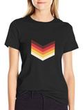Retro Chevron Graphic Tee - Stylish Casual Wear