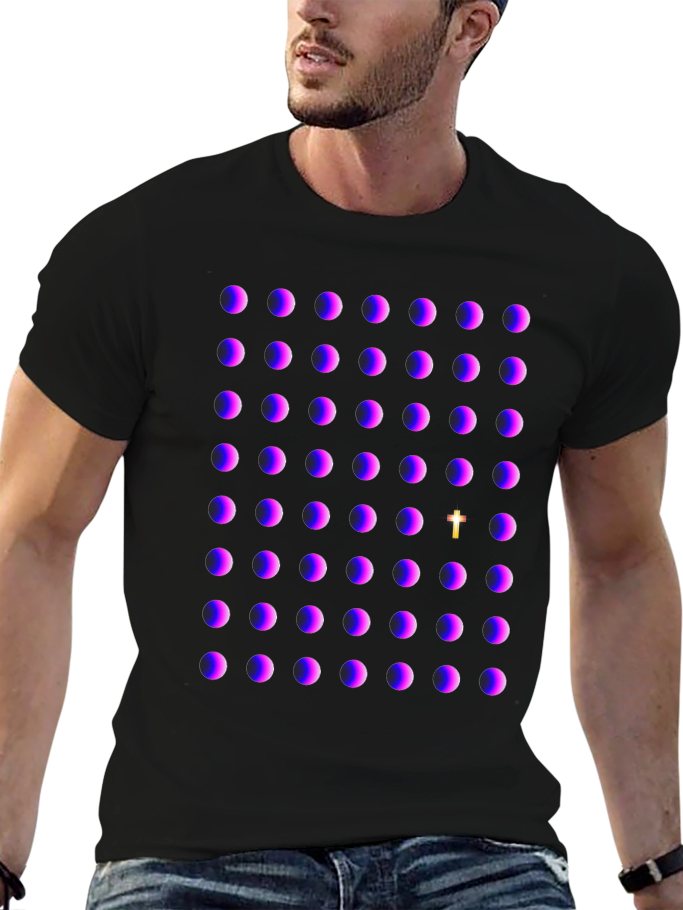 Unique Pattern Tee - Spiritual Cross