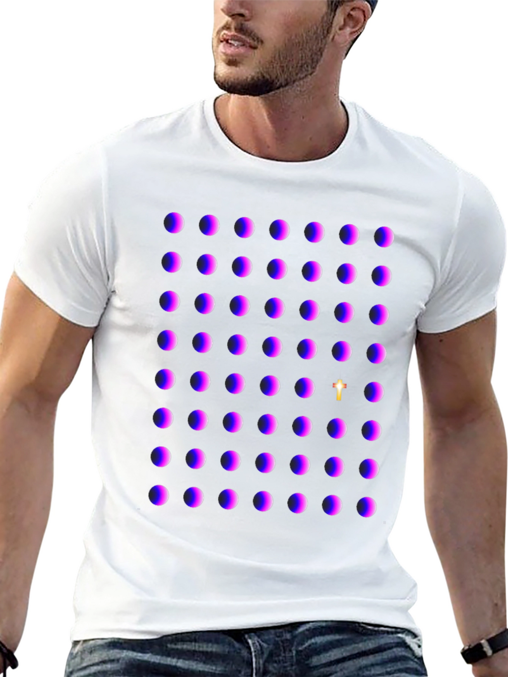 Unique Pattern Tee - Spiritual Cross