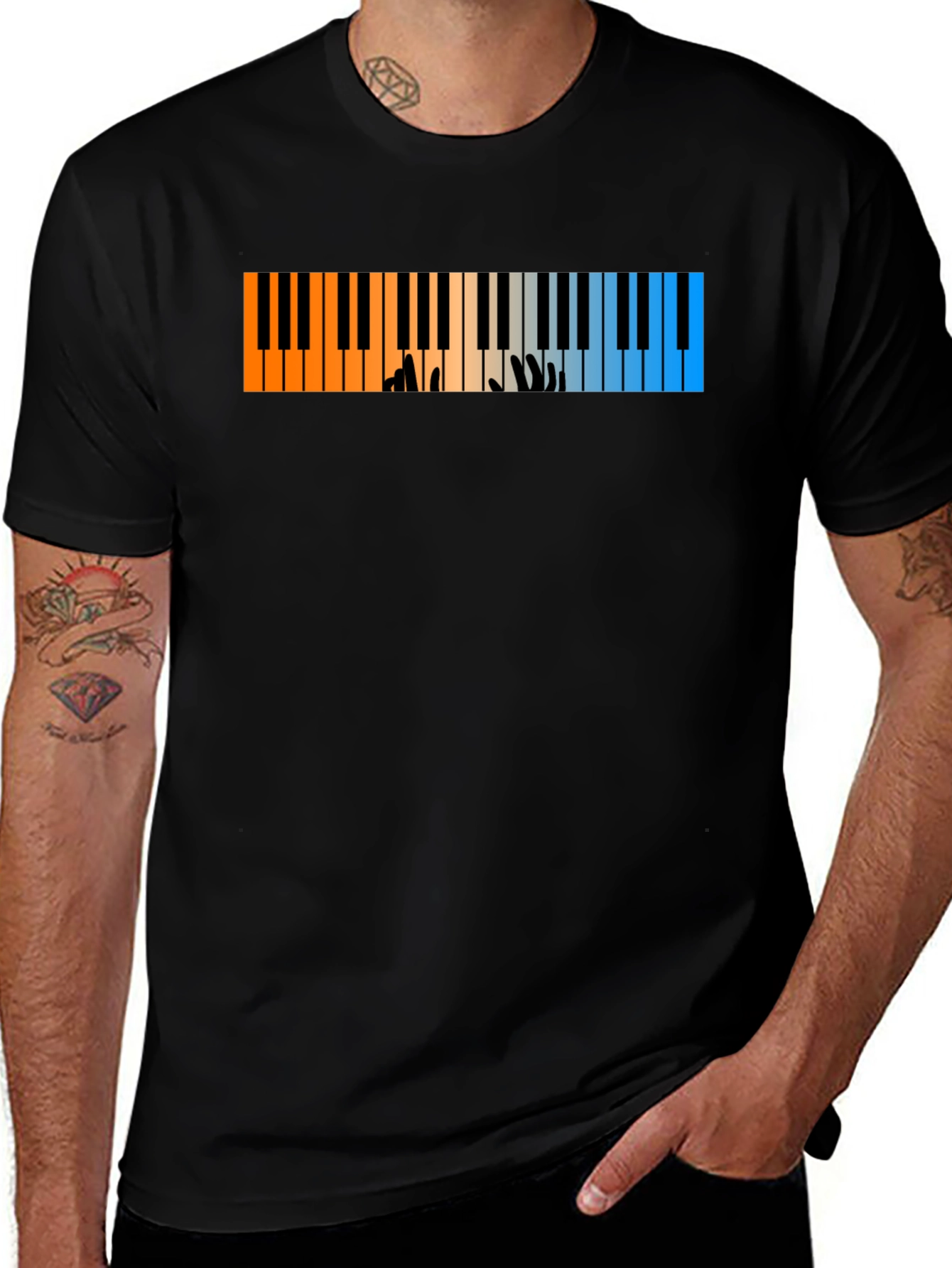 Piano Keys T-Shirt - Musicians Style