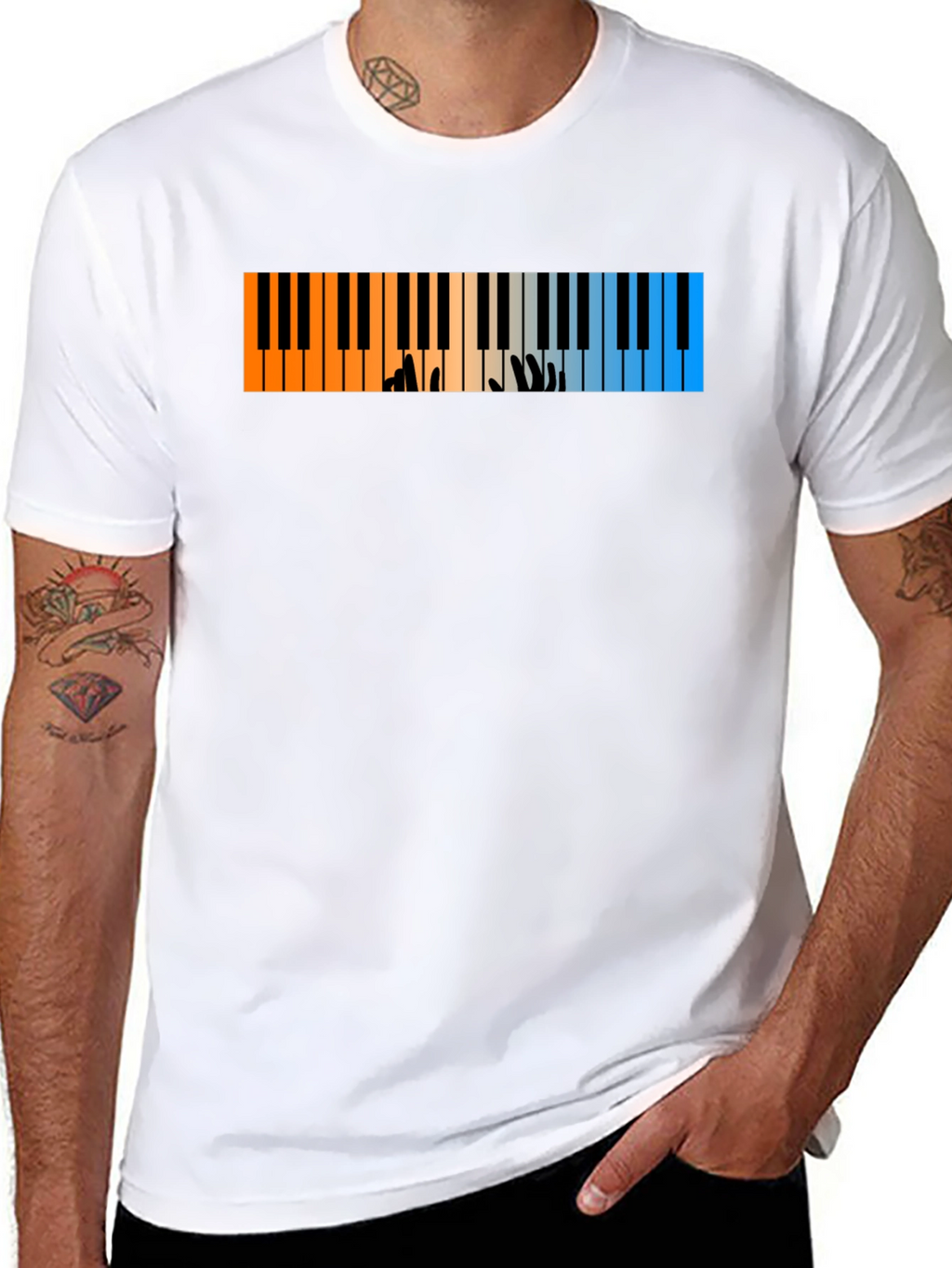 Piano Keys T-Shirt - Musicians Style