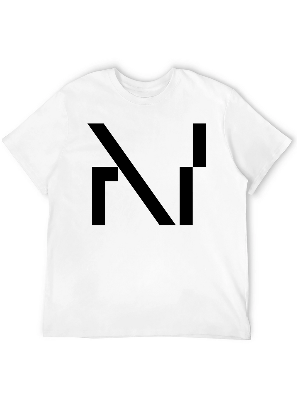 Modern Abstract Design Black T-Shirt for Men
