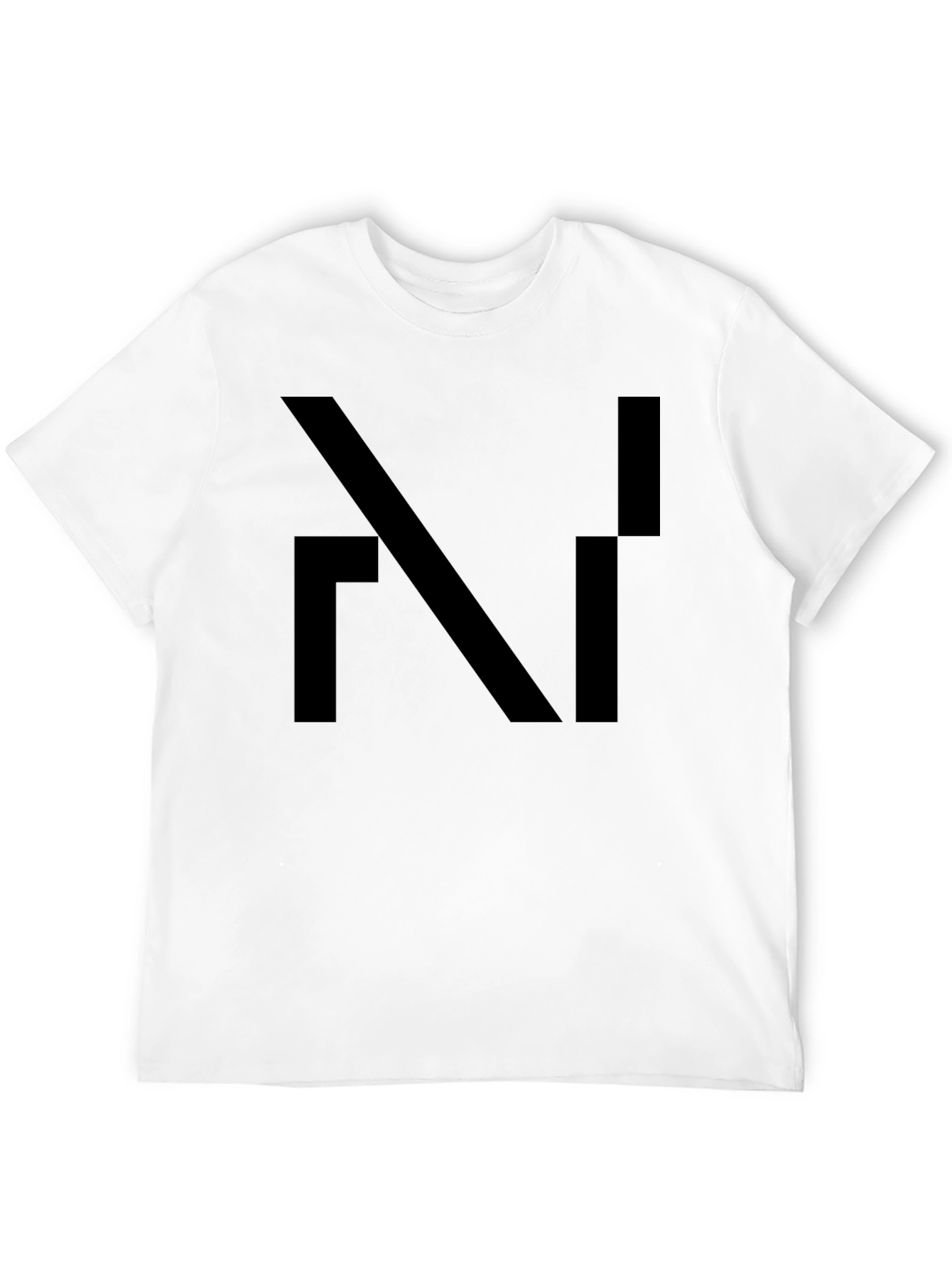 Modern Abstract Design Black T-Shirt for Men