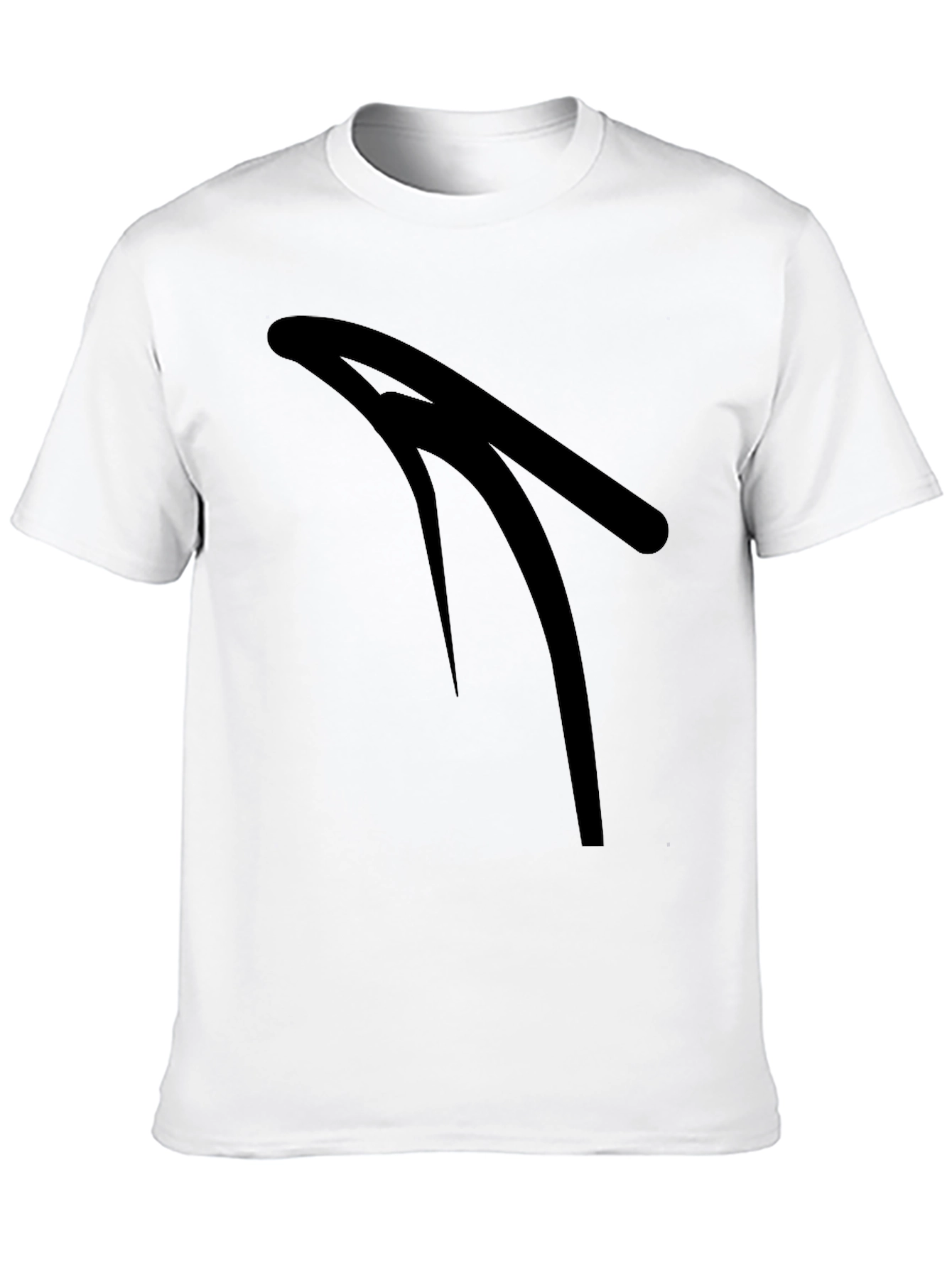 Sleek Black T-Shirt with Abstract Graphic Design