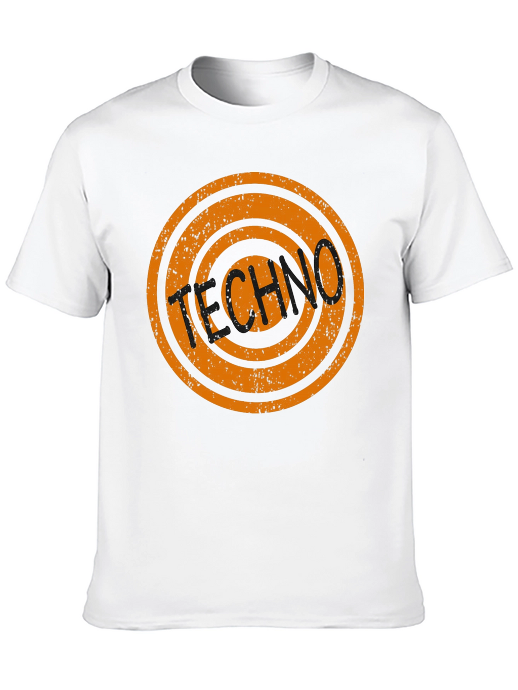 Retro Techno Circle Graphic T-Shirt