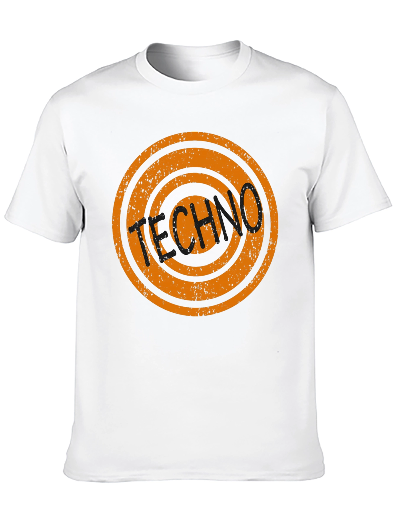 Retro Techno Circle Graphic T-Shirt