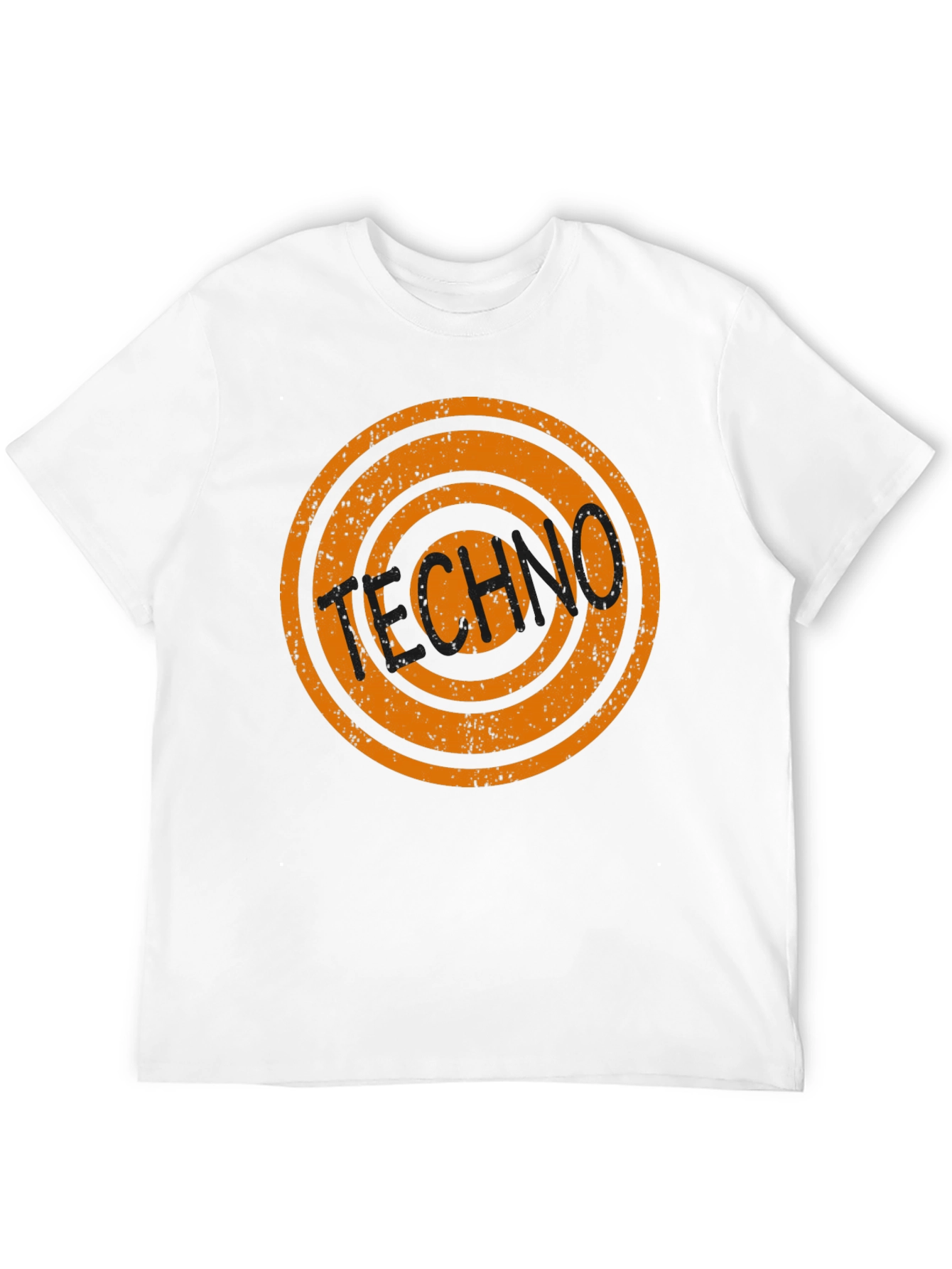 Retro Techno Circle Graphic T-Shirt