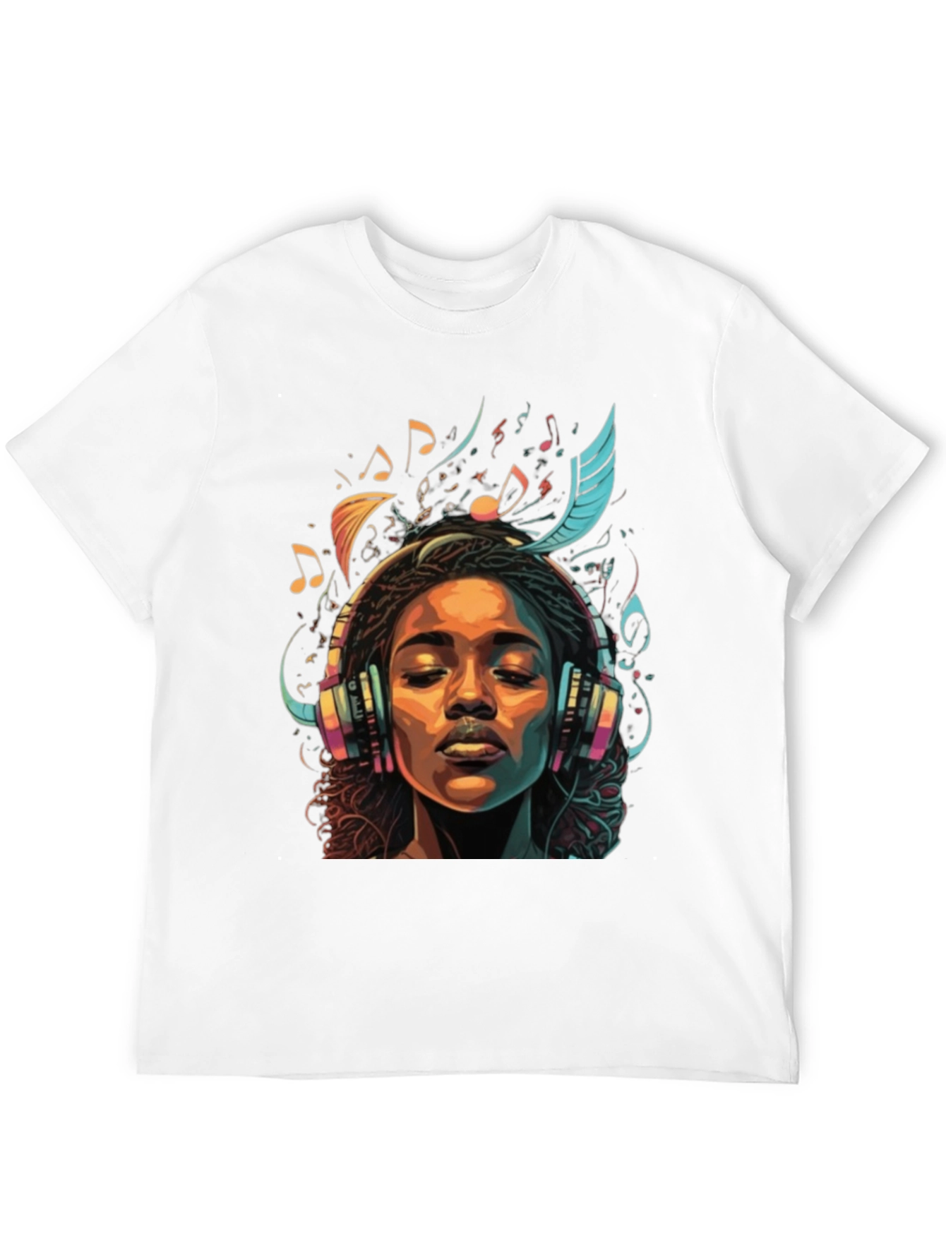 Music Lover Graphic Tee - Black Cotton Comfort