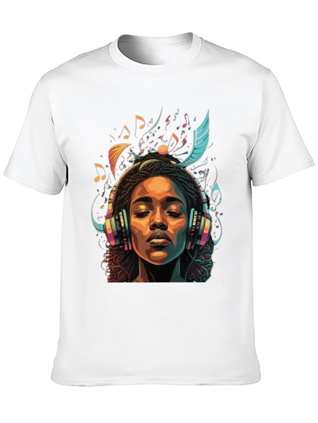 Music Lover Graphic Tee - Black Cotton Comfort