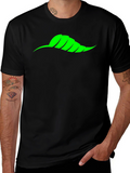 Mens Black T-Shirt with Green Chili Pepper Graphic