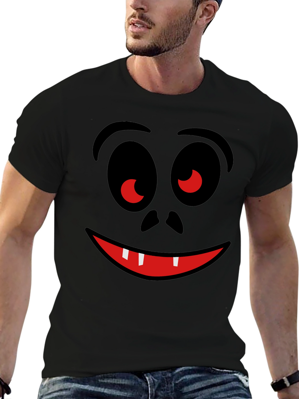 Funny Face Graphic T-Shirt - Halloween Ready!