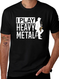 I Play Heavy Metal Saxophone T-Shirt - Musician Gift
