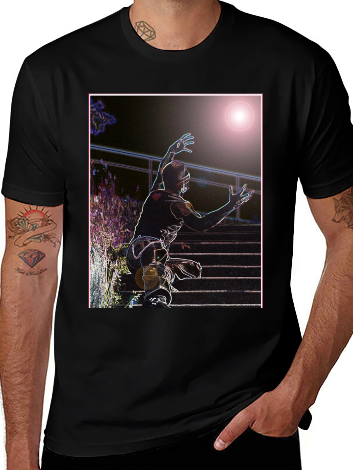 Neon Black Panther Graphic Tee