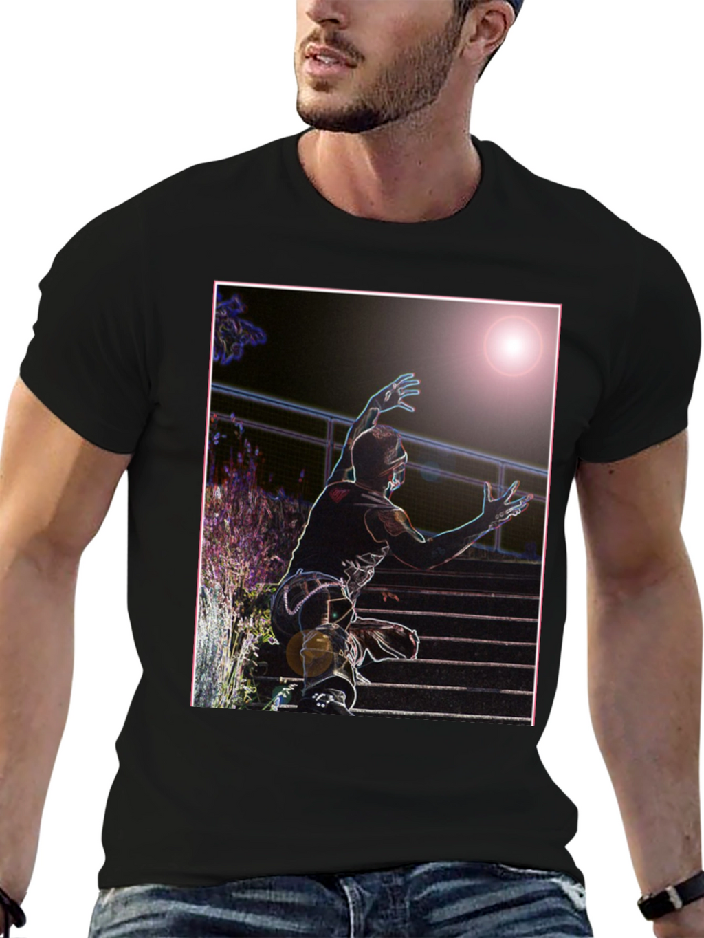 Neon Black Panther Graphic Tee