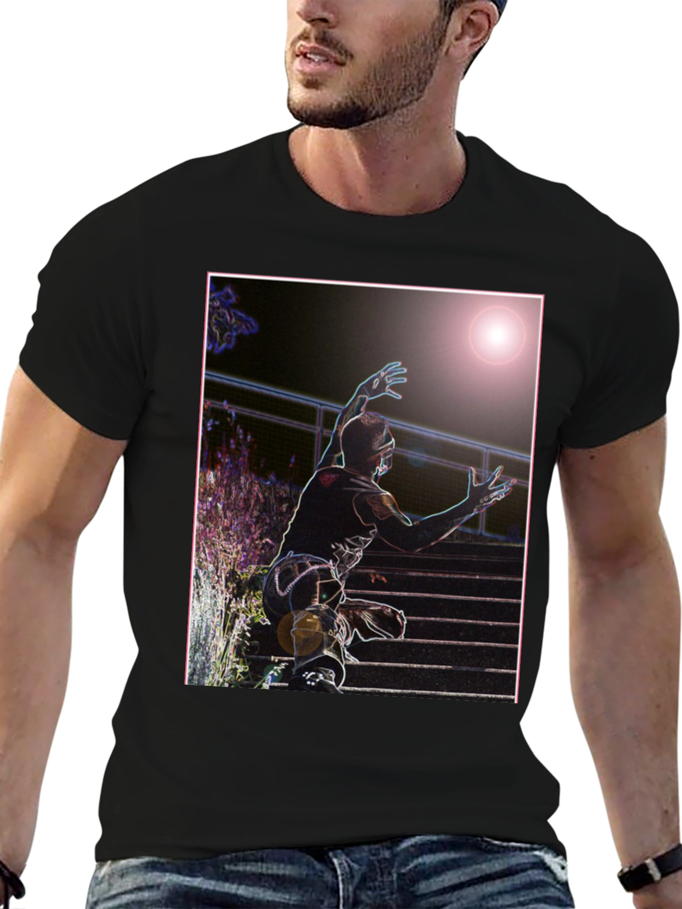 Neon Black Panther Graphic Tee