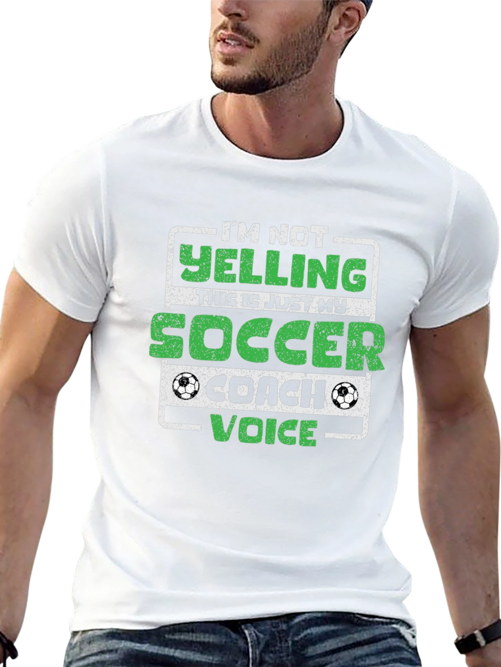Soccer Coach T-Shirt - Im Not Yelling!