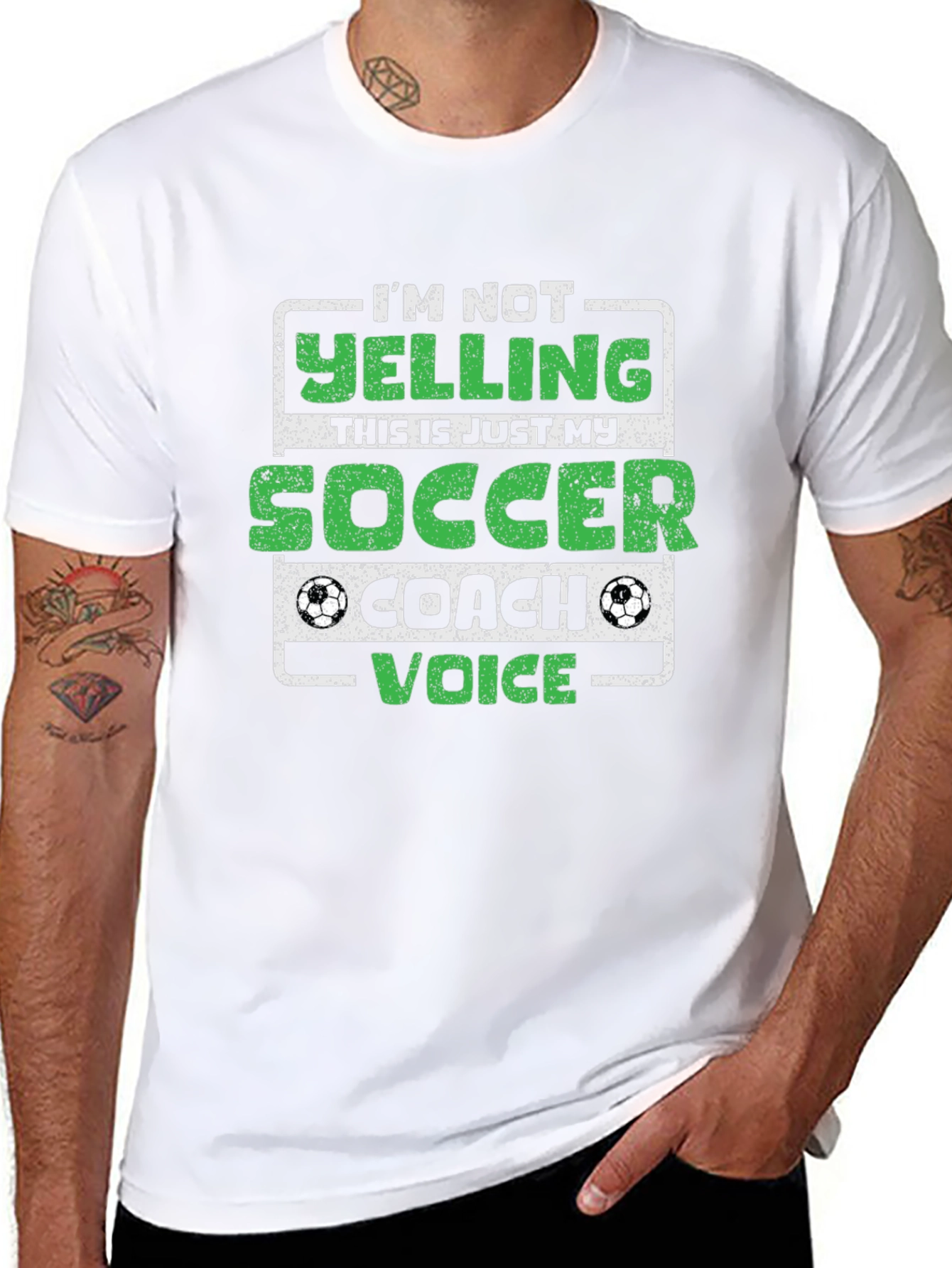 Soccer Coach T-Shirt - Im Not Yelling!