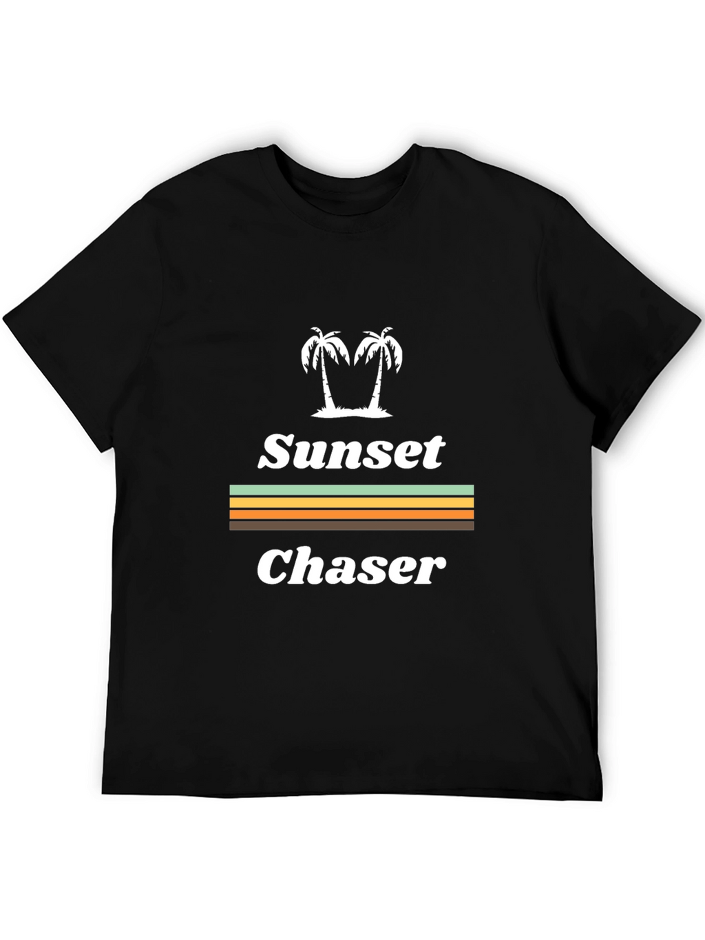 Sunset Chaser Graphic T-Shirt - Tropical Palm Tree Design