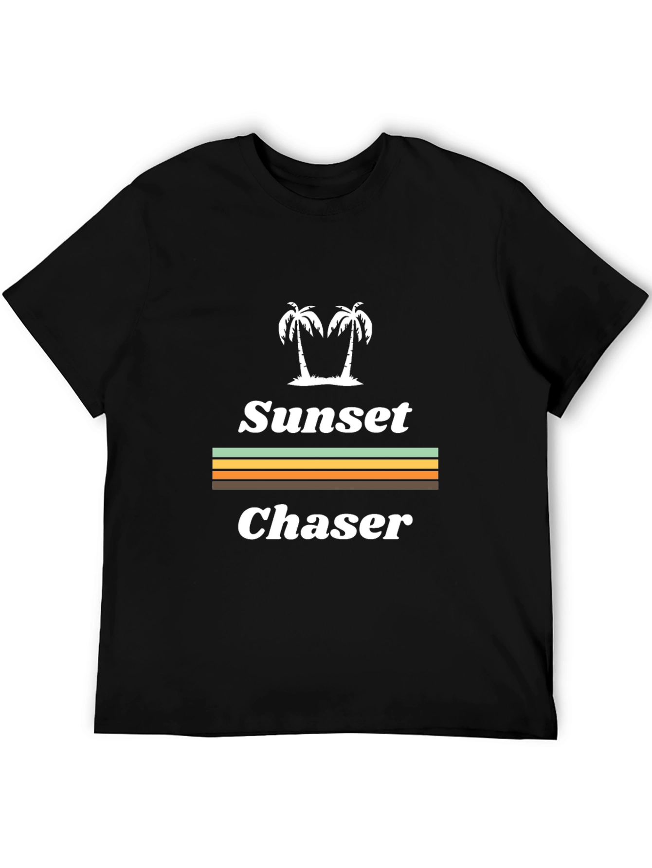 Sunset Chaser Graphic T-Shirt - Tropical Palm Tree Design