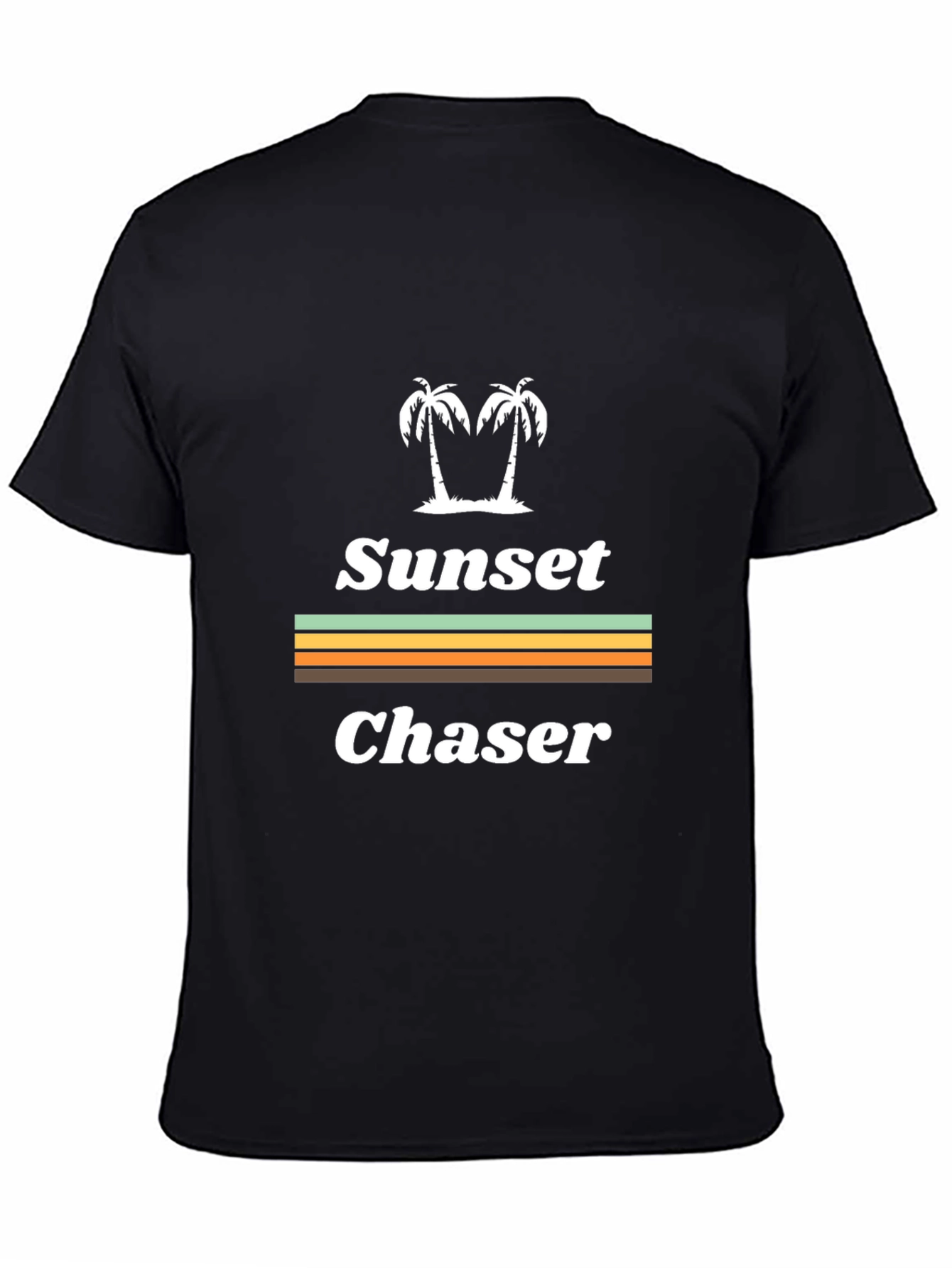 Sunset Chaser Graphic T-Shirt - Tropical Palm Tree Design