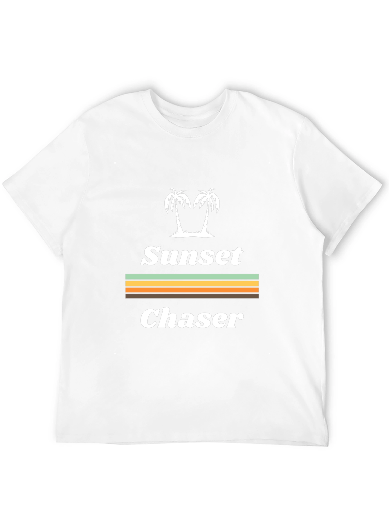 Sunset Chaser Graphic T-Shirt - Tropical Palm Tree Design