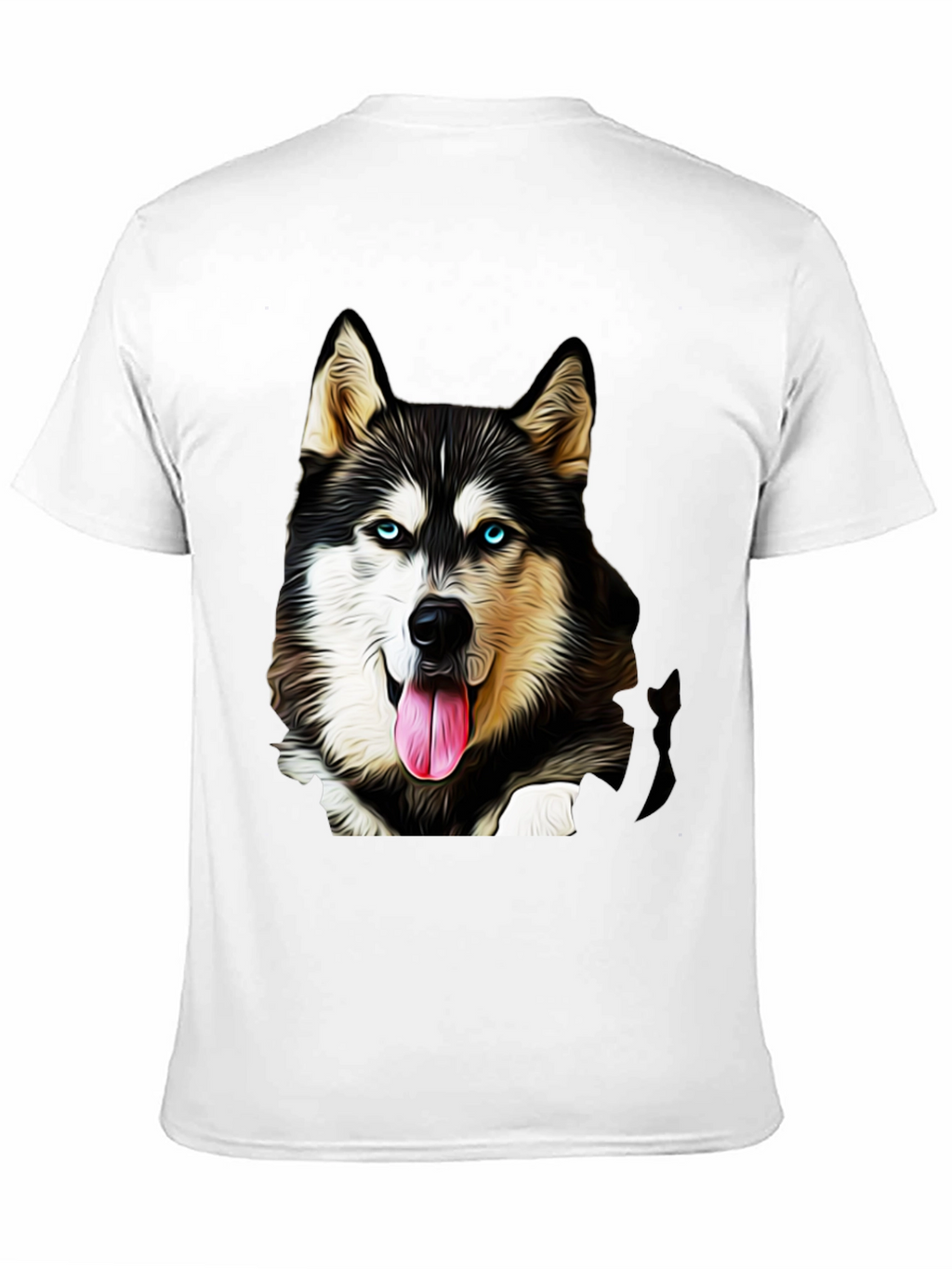 Husky Dog Graphic Tee - Black T-Shirt