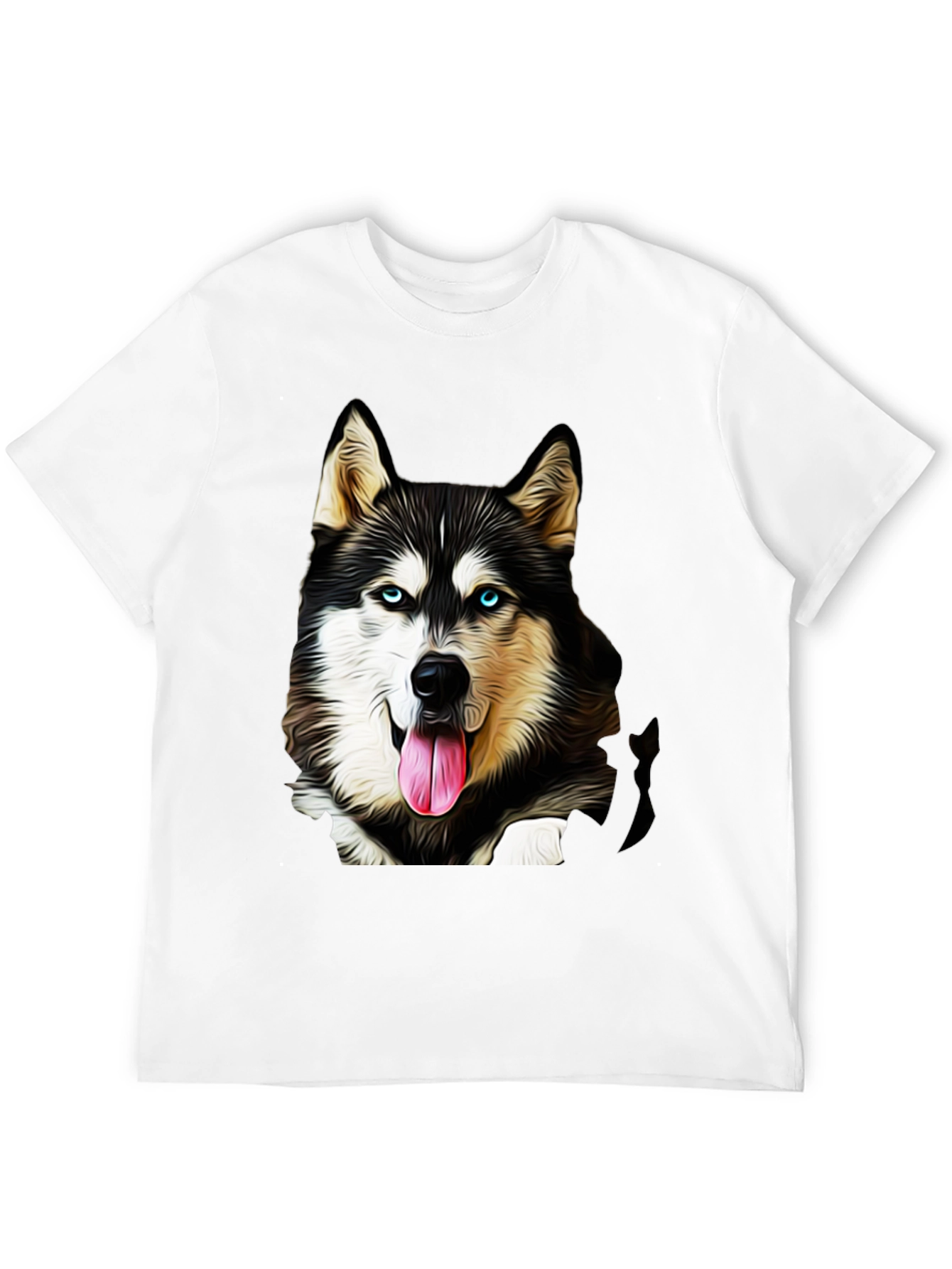 Husky Dog Graphic Tee - Black T-Shirt