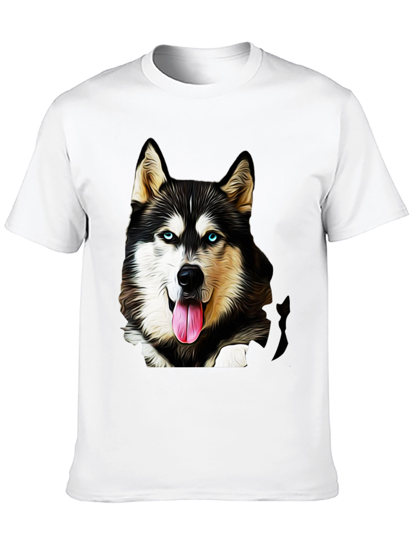 Husky Dog Graphic Tee - Black T-Shirt
