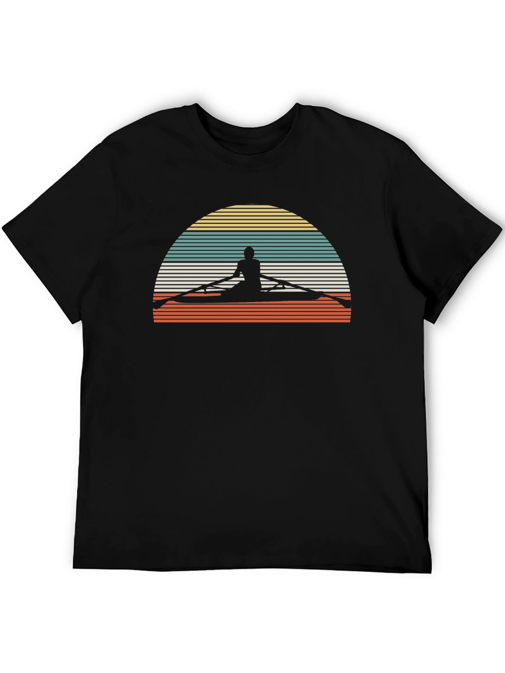 Rowing Silhouette Retro T-Shirt