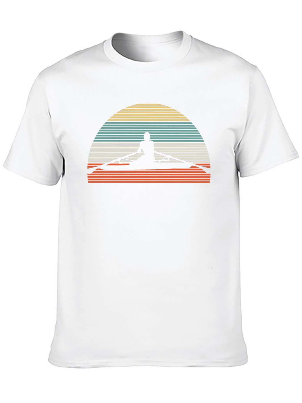 Rowing Silhouette Retro T-Shirt