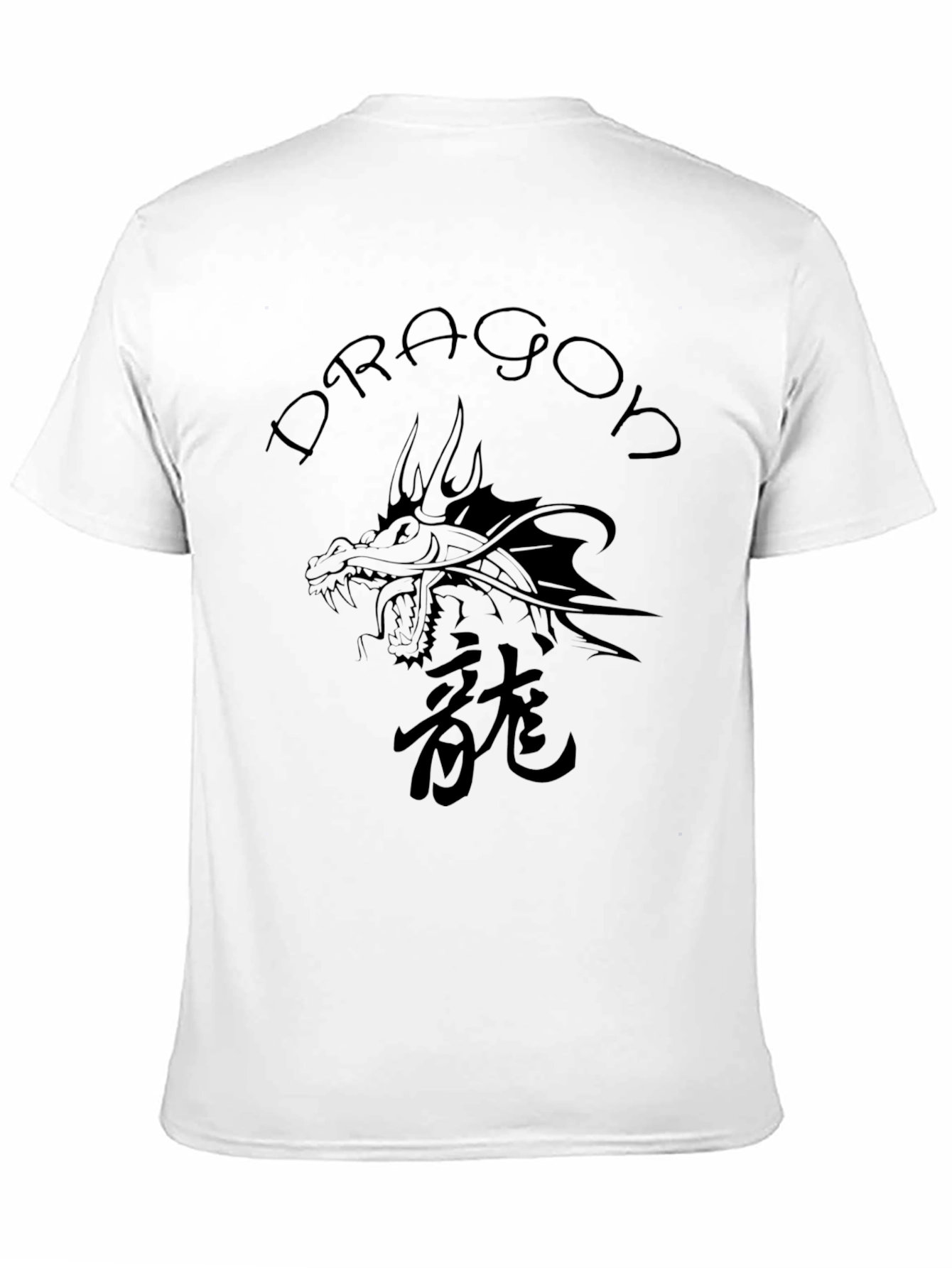 Dragon Graphic T-Shirt - Black Crew Neck Tee