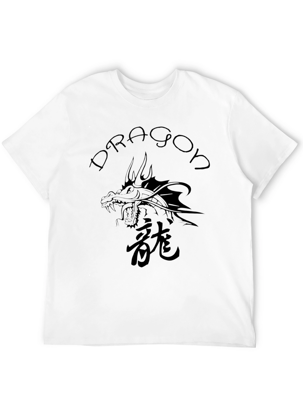 Dragon Graphic T-Shirt - Black Crew Neck Tee