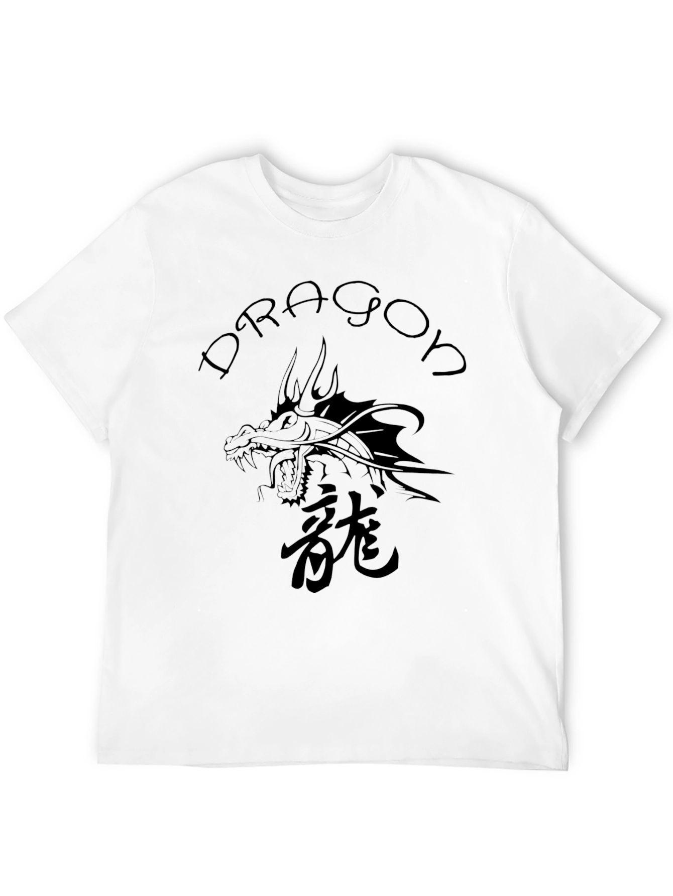 Dragon Graphic T-Shirt - Black Crew Neck Tee