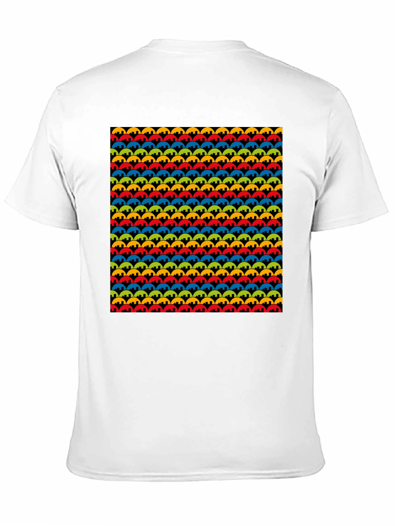 Patterned Mens Tee - Vibrant Circles Design