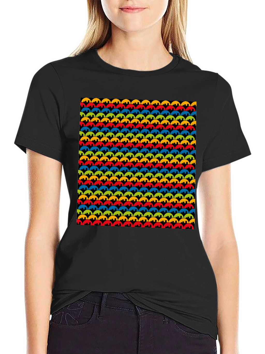 Patterned Mens Tee - Vibrant Circles Design