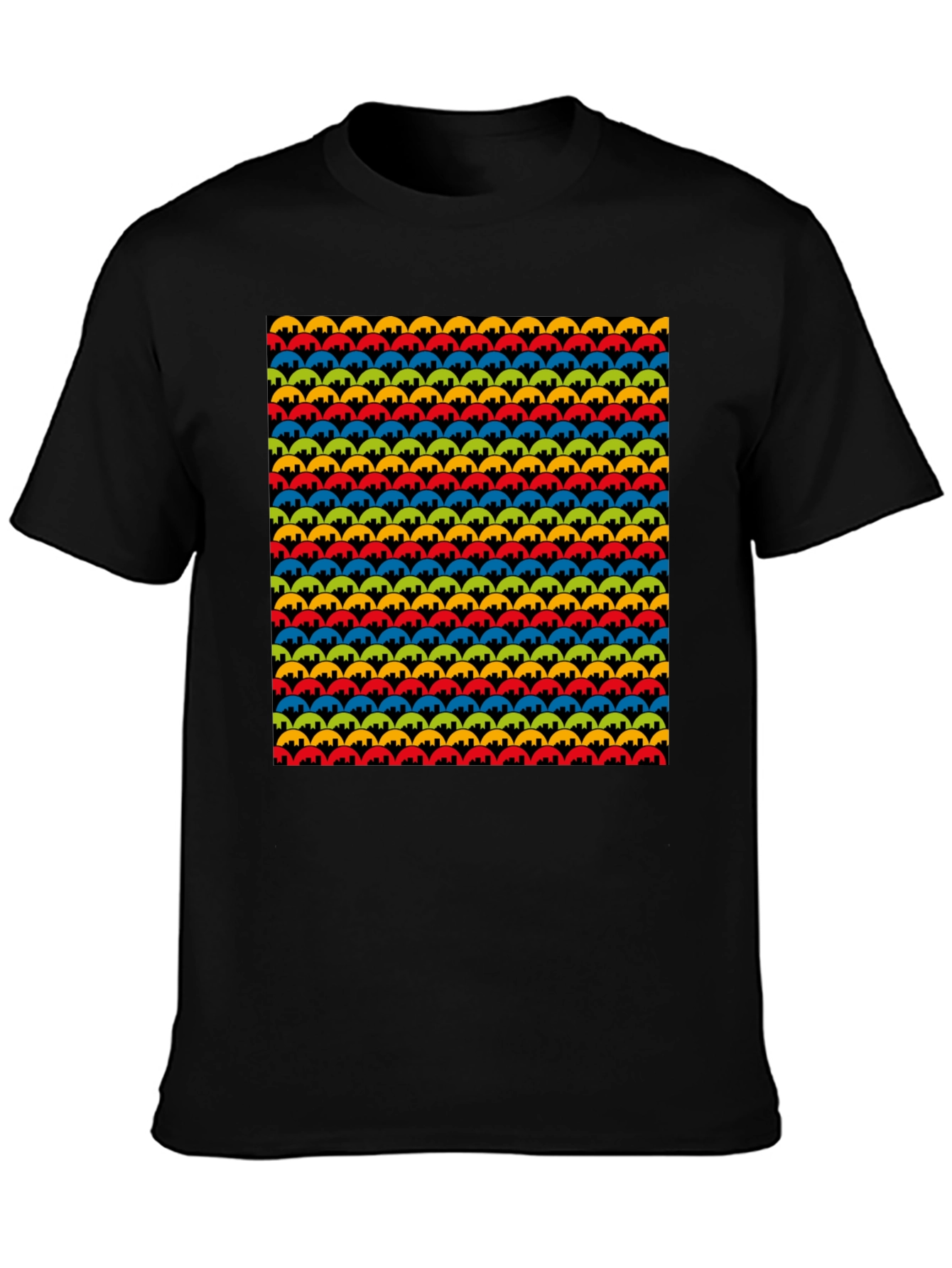 Patterned Mens Tee - Vibrant Circles Design