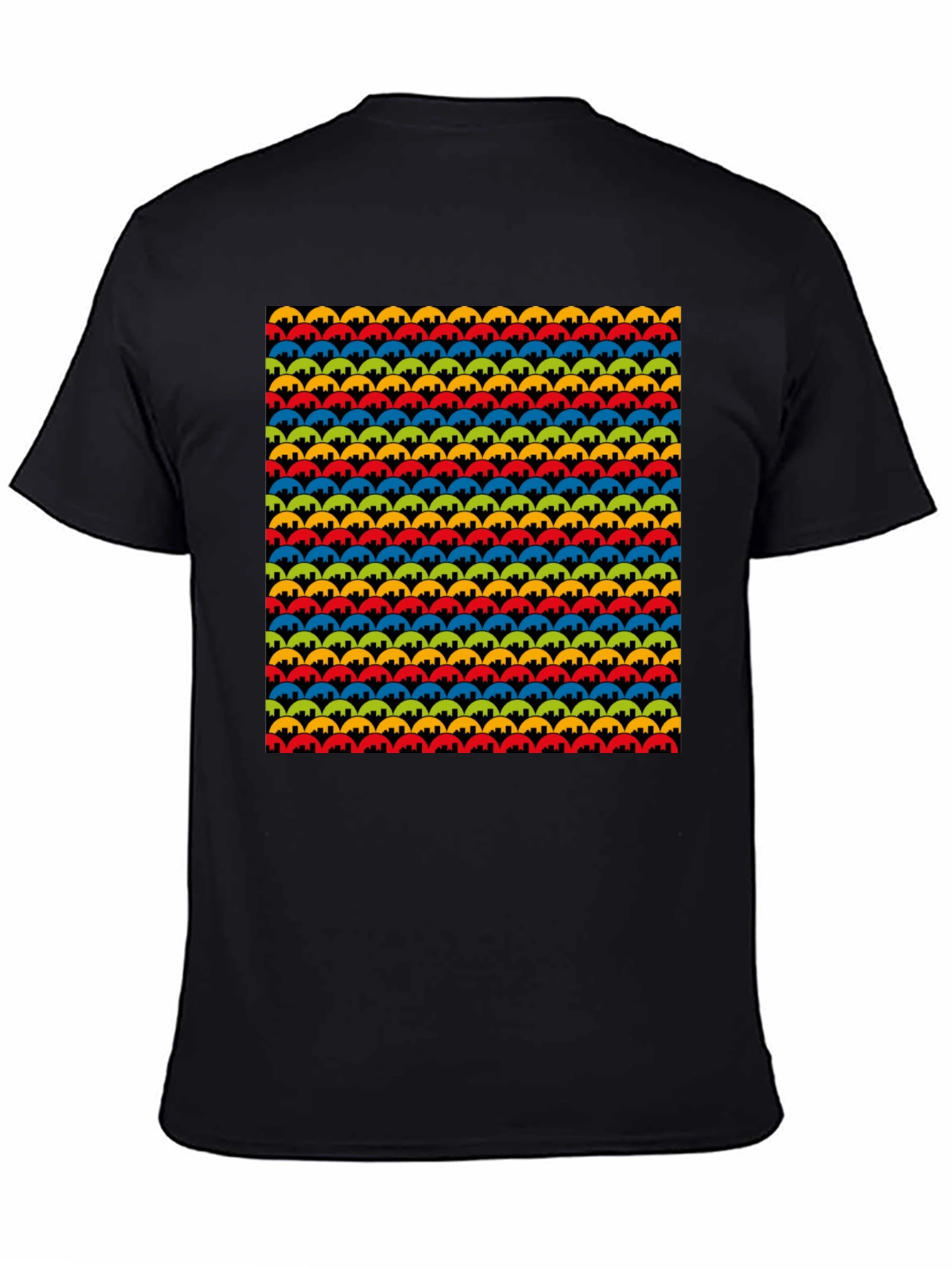 Patterned Mens Tee - Vibrant Circles Design