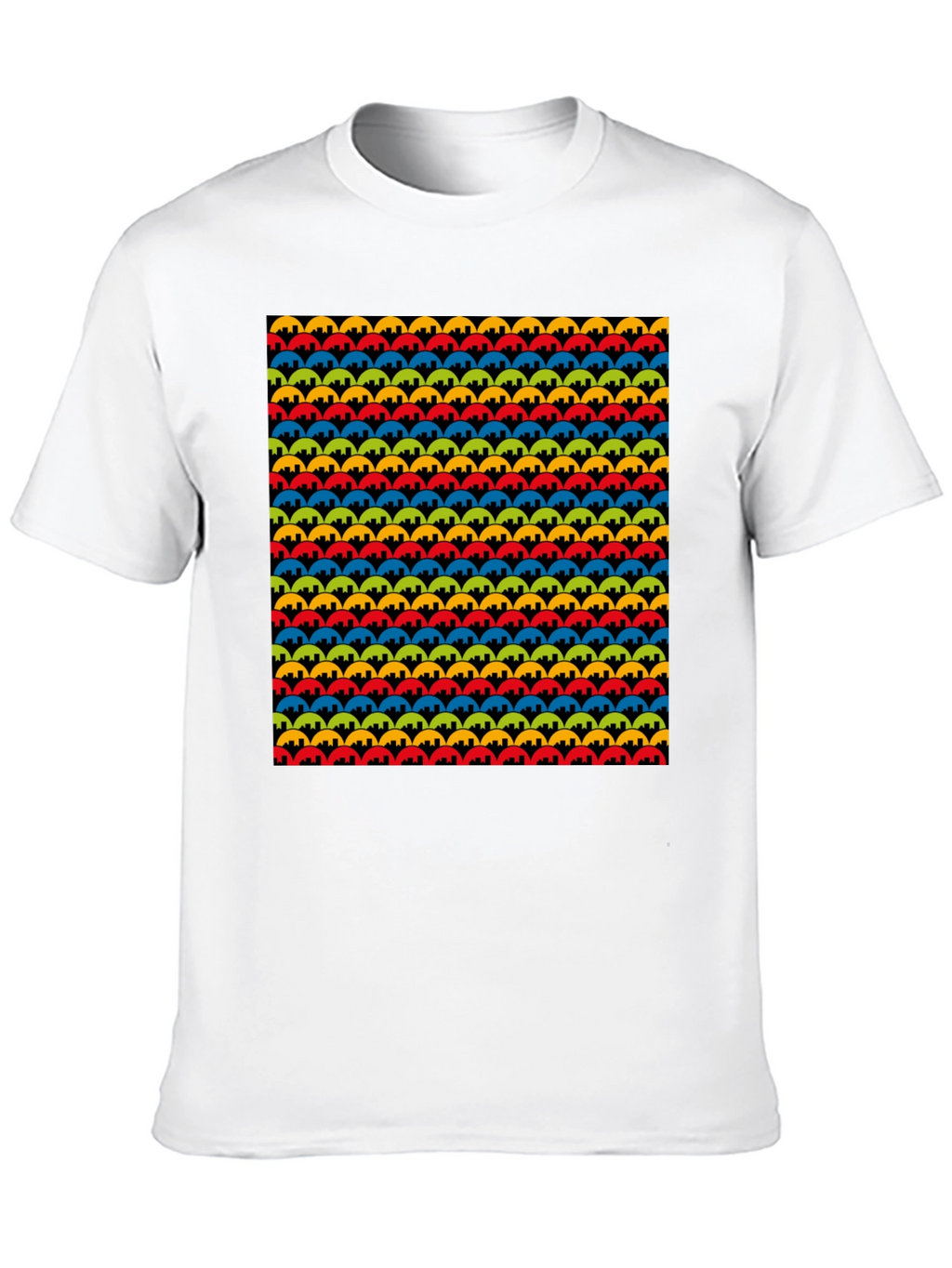 Patterned Mens Tee - Vibrant Circles Design