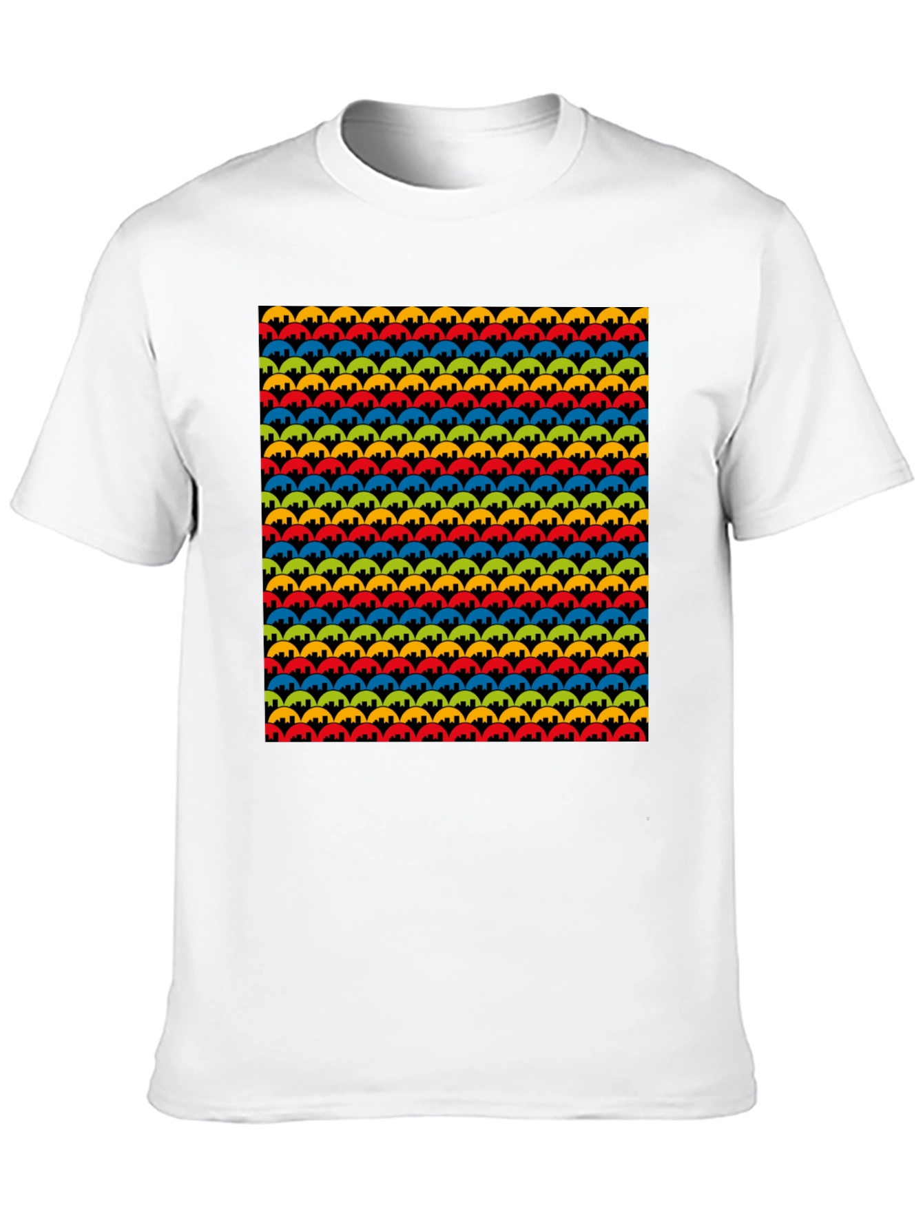 Patterned Mens Tee - Vibrant Circles Design